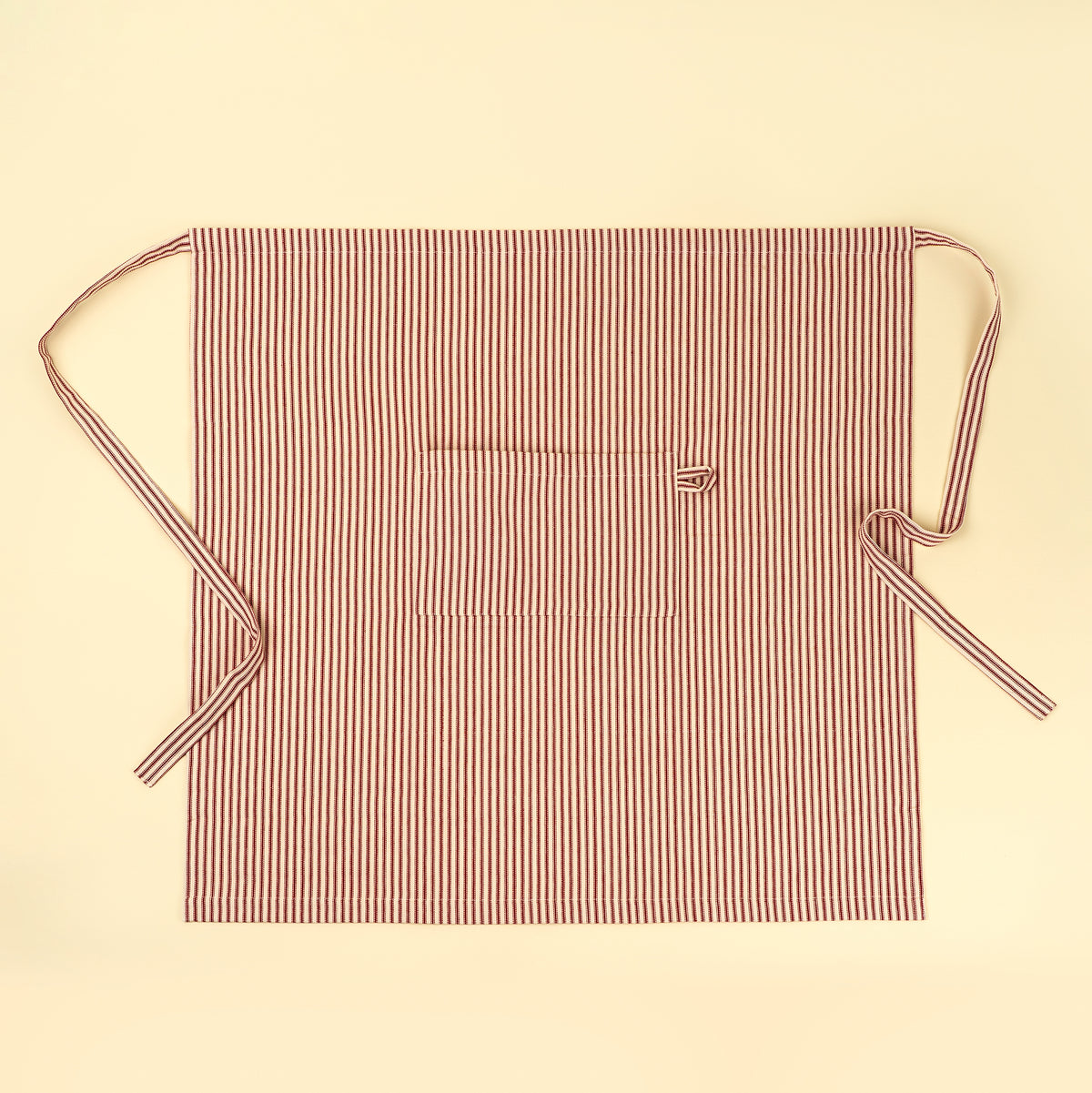 INDABA - RED TICKING BUTCHER'S APRON