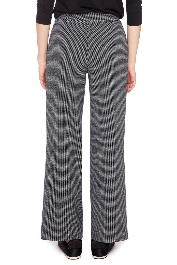 UP! PANT- WOMEN'S CHECK PRINT KNIT WIDE-LEG FULL-LENGTH PANT