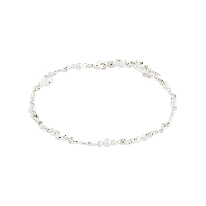 PILGRIM - SLOAN RECYCLED ANKLE CHAIN SILVER-PLATED