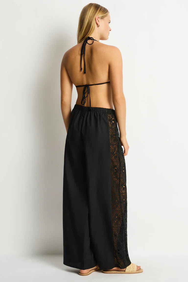 SEA LEVEL - SHORE LINEN PANELLED BEACH
PANT