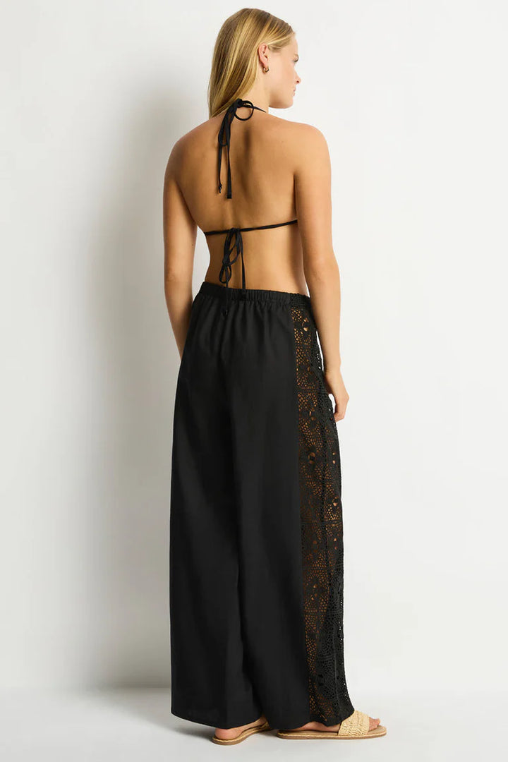 SEA LEVEL - SHORE LINEN PANELLED BEACH
PANT