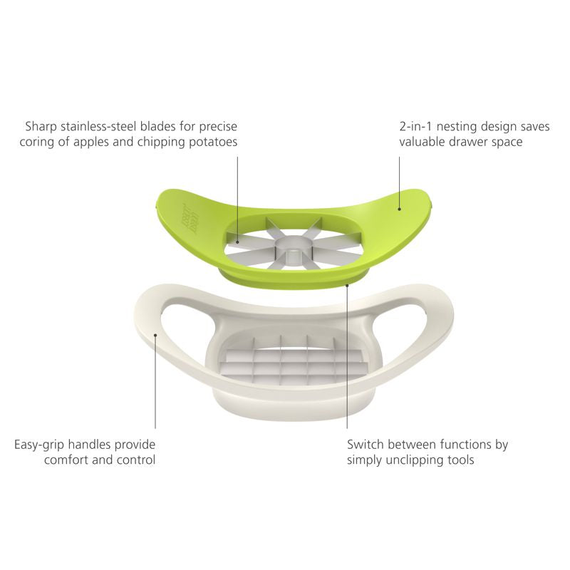 JOSEPH JOSEPH - NEST 2-IN-1 CORER & CHIPPER