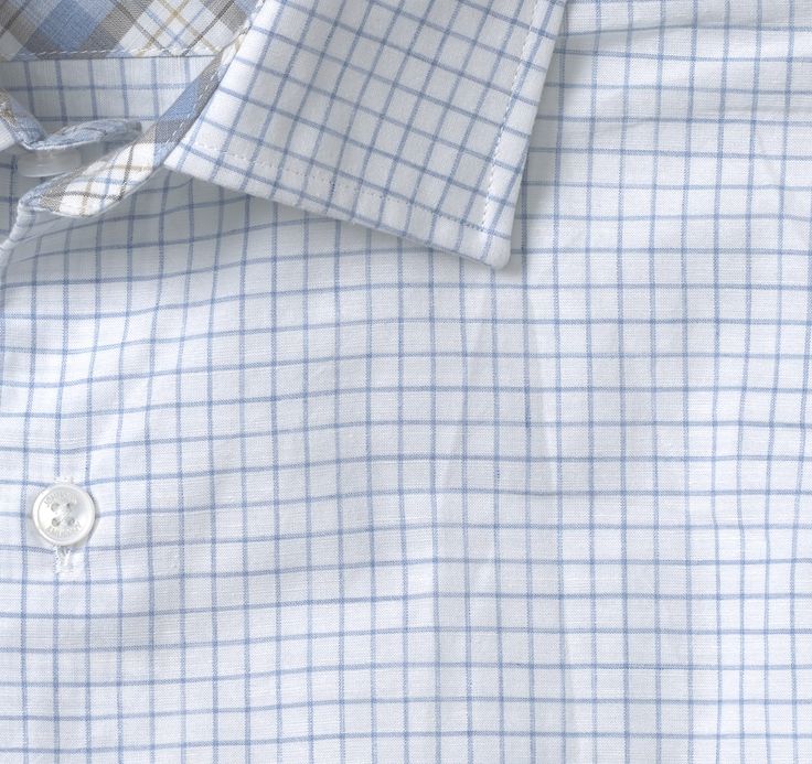 JOHNSTON & MURPHY- Men's Linen-Blend Dress Shirt