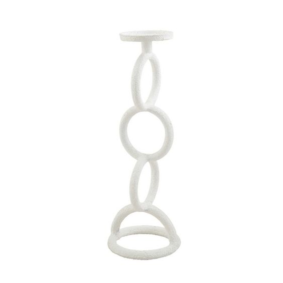 MUDPIE- WHITE LINK CANDLE STICK