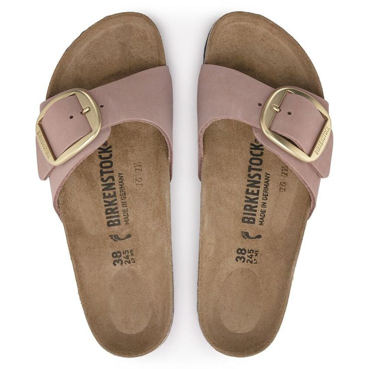 BIRKENSTOCK- MADRID BIG BUCKLE NUBUCK LEATHER SANDAL