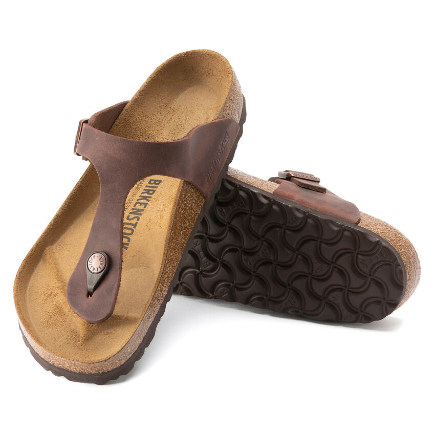 BIRKENSTOCK- LADIES GIZEH OILED LEATHER SANDAL