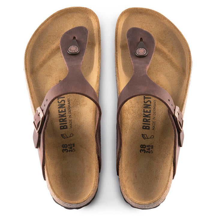 BIRKENSTOCK- LADIES GIZEH OILED LEATHER SANDAL