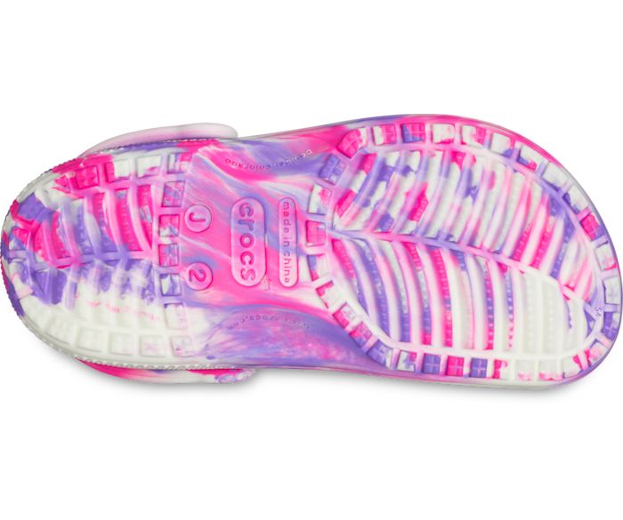 CROCS- KIDS CLASSIC GLOW-IN-THE-DARK MARBLED CLOG