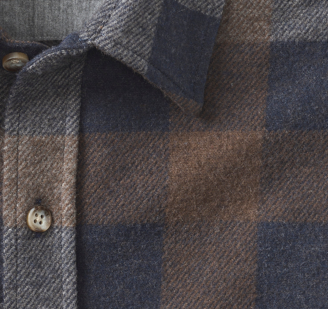 JOHNSTON & MURPHY - MENS PLAID BUTTON SHIRT