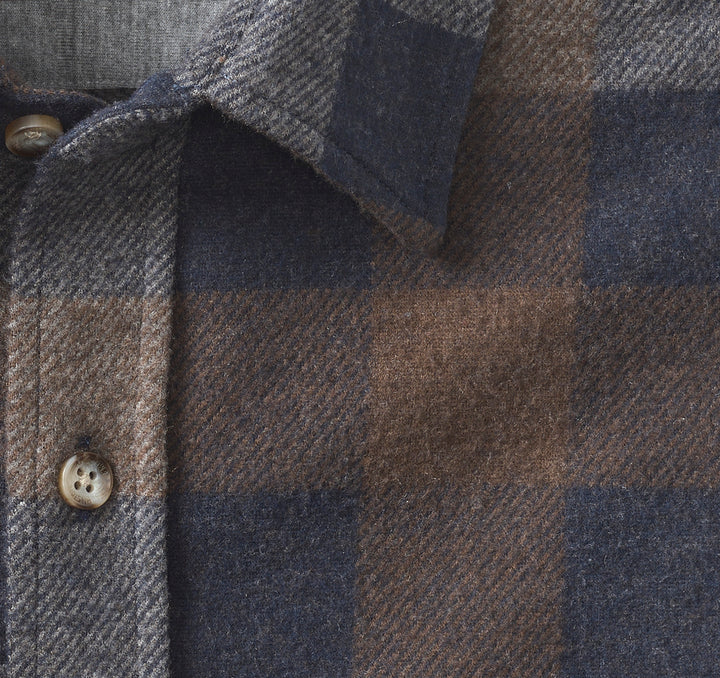 JOHNSTON & MURPHY - MENS PLAID BUTTON SHIRT