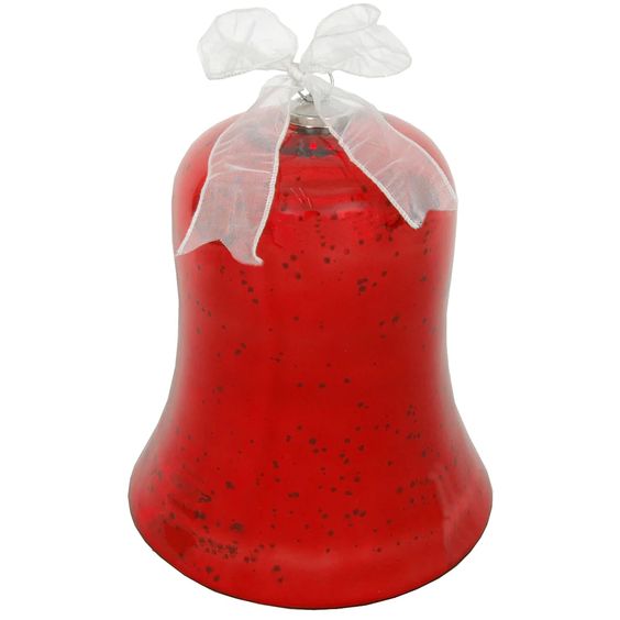 INDIA HOUSE- RED MERCURY GLASS BELL
