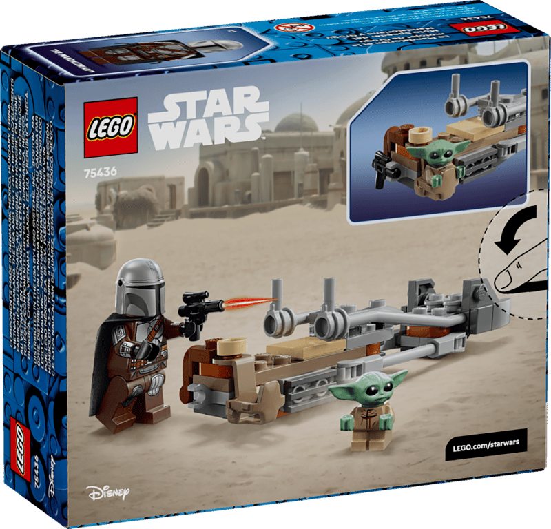 LEGO - 75436 - STAR WARS - THE MANDALORIAN & GROGU'S SPEEDER BIKE - 58PCS - S26