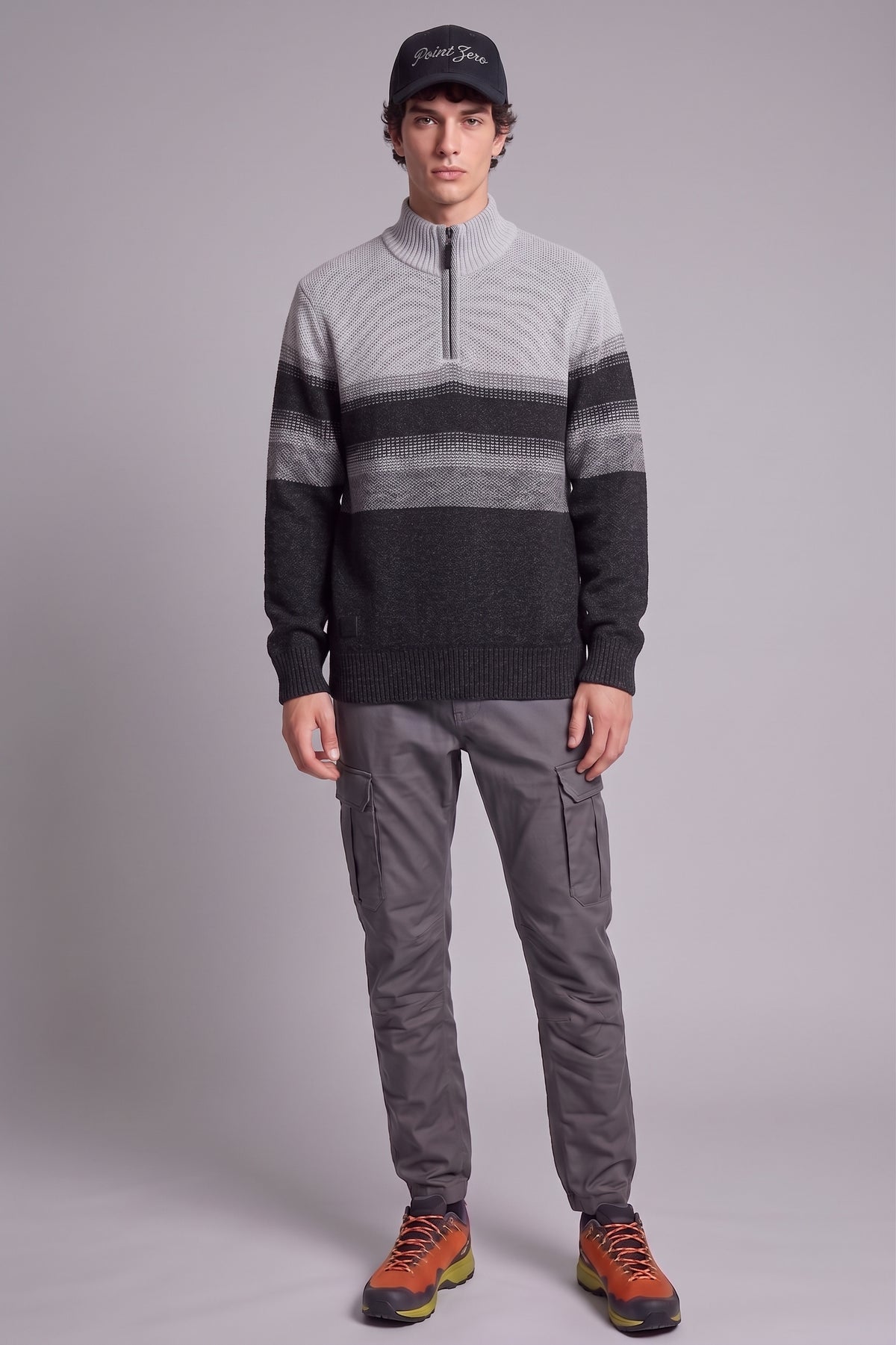 POINT ZERO - MEN'S 7768615 MOCK ZIP