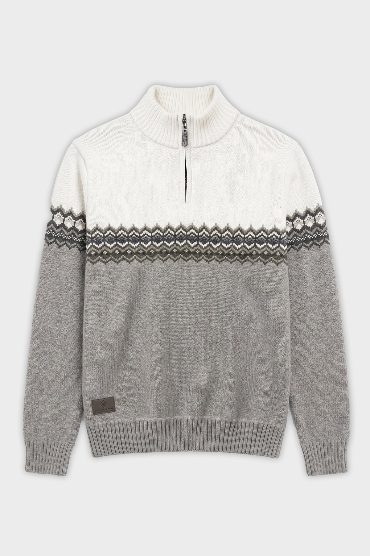 POINT ZERO - BONDED CHENILLE MOCK NECK SWEATER