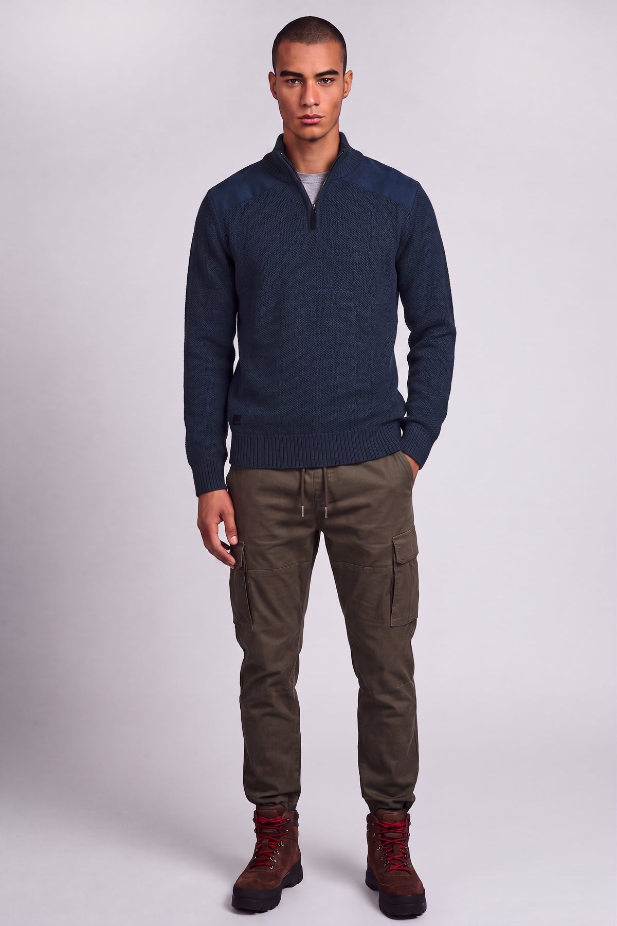 POINT ZERO - MEN'S 7768674 MOCK ZIP