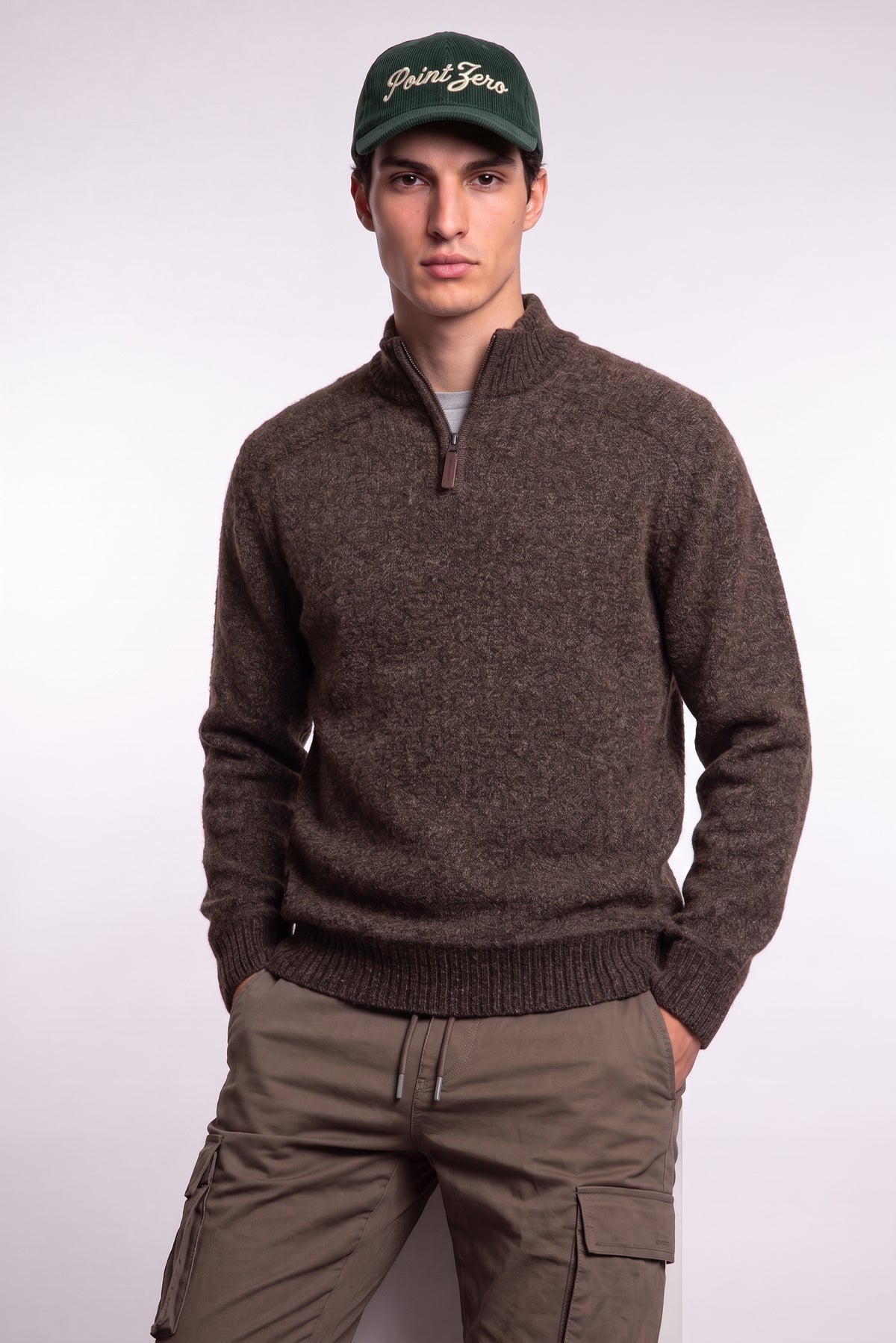 POINT ZERO - MEN'S 7768674 MOCK ZIP
