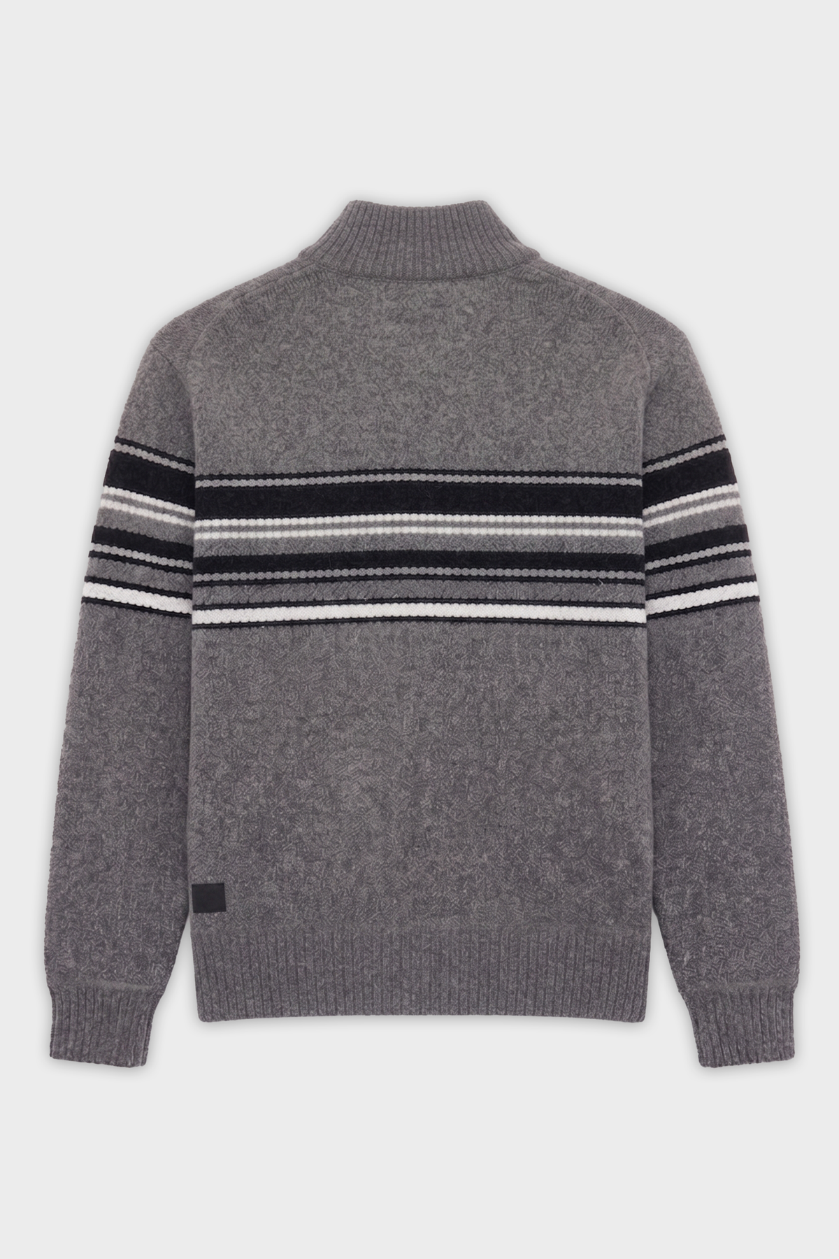 POINT ZERO - BONDED CHENILLE MOCK ZIP SWEATER
