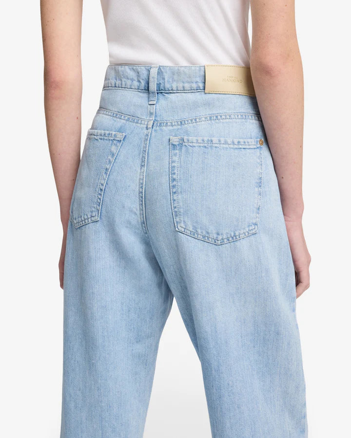 7 FOR ALL MANKIND- WOMEN'S INDIGO LINEN TESS TROUSER