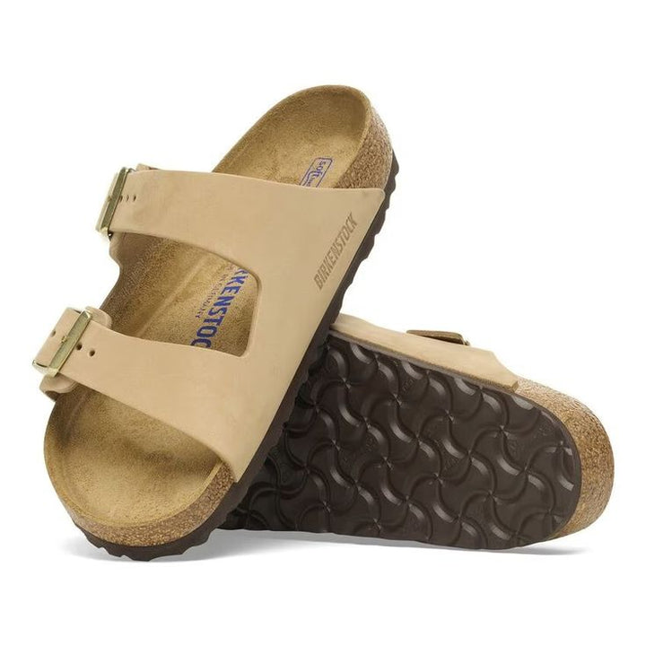 BIRKENSTOCK- ARIZONA SOFT FOOTBED NUBUCK LEATHER SANDAL