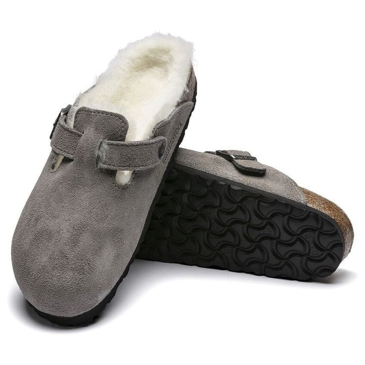BIRKENSTOCK- WOMEN'S BOSTON SHEARLING SUEDE LEATHER CLOG