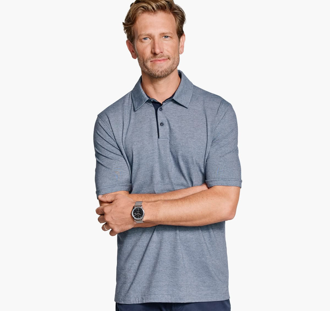 JOHNSTON & MURPHY - FINE-STRIPE POLO