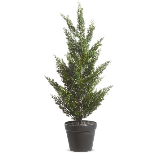 RAZ IMPORT- 18" POTTED CEDAR TREE 