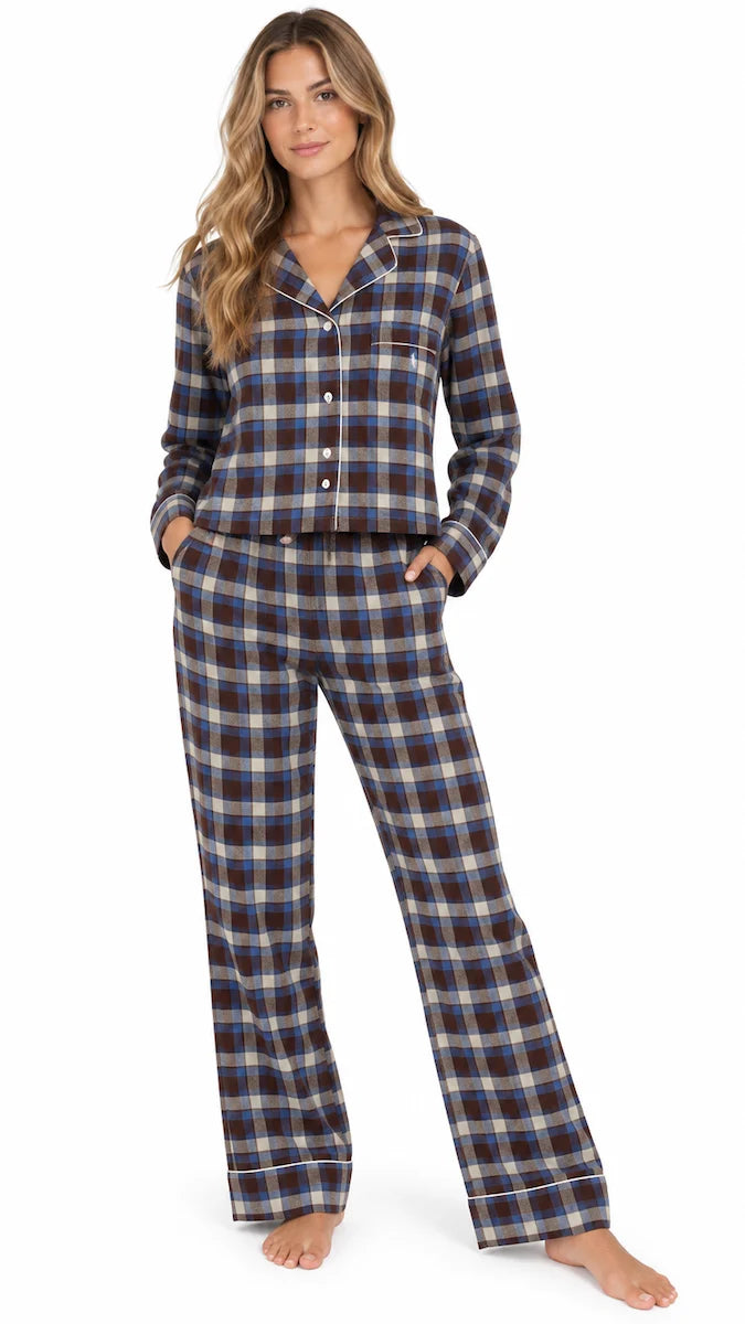 RALPH LAUREN - CORE 23 INCH PJ SET W/ PIPING