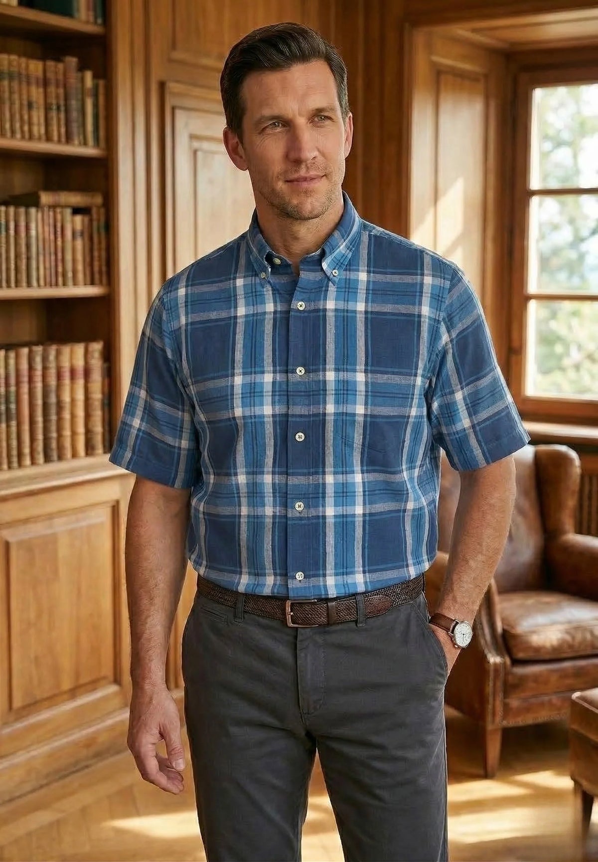 VIYELLA - MADRAS S/S SHIRT 656314