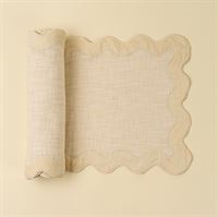 INDABA - VELVET SCALLOP IVORY RUNNER - 108L