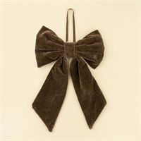 INDABA - VELVET BOW HANGING L, CHOCOLATE