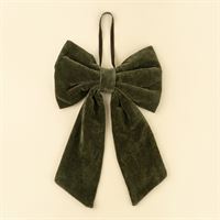 INDABA - VELVET BOW HANGING L, DEEP GREEN