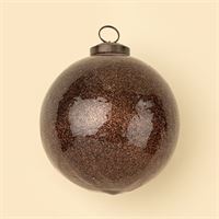 INDABA - GLITTER BALL HOLIDAY ORNAMENT L, DARK BROWN