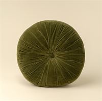 INDABA - VELVET TUFT ROUND CUSHION, MOSS