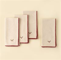 INDABA - HOLLY EMBROIDERED NAPKINS S/4