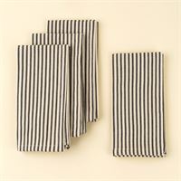 INDABA - BLACK TICKING NAPKINS S/4