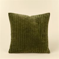 INDABA - 20X20 VELVET STRIPE PILLOW, MOSS