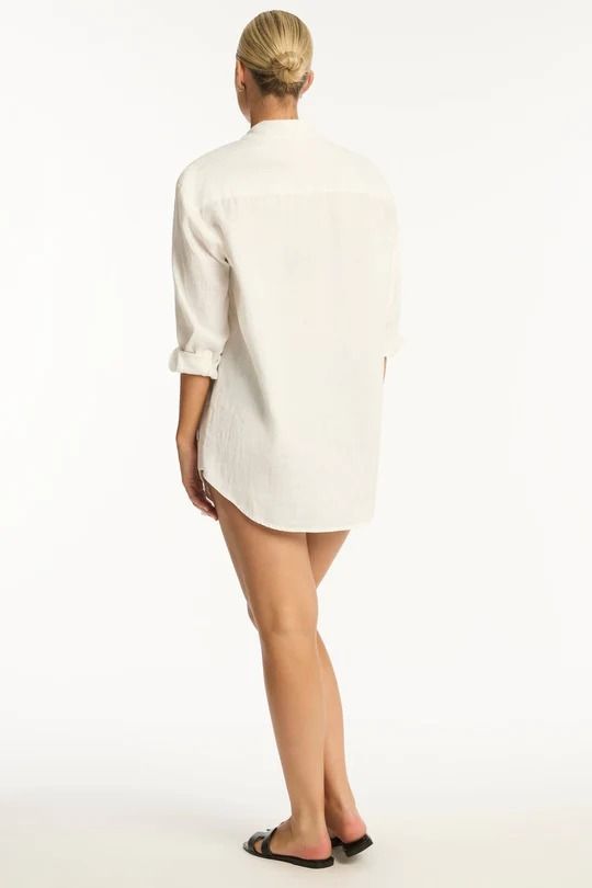 SEA LEVEL- LADIES RESORT LINEN COVER UP 