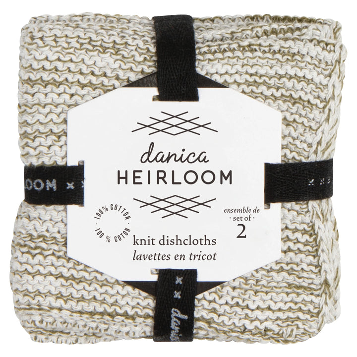DANICA - SET/2 KNIT DISHCLOTH OLIVE