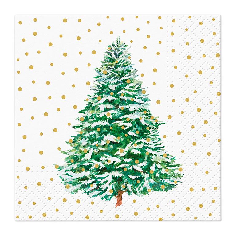 ABBOTT - SM FROSTED FOREST NAPKINS-20PK