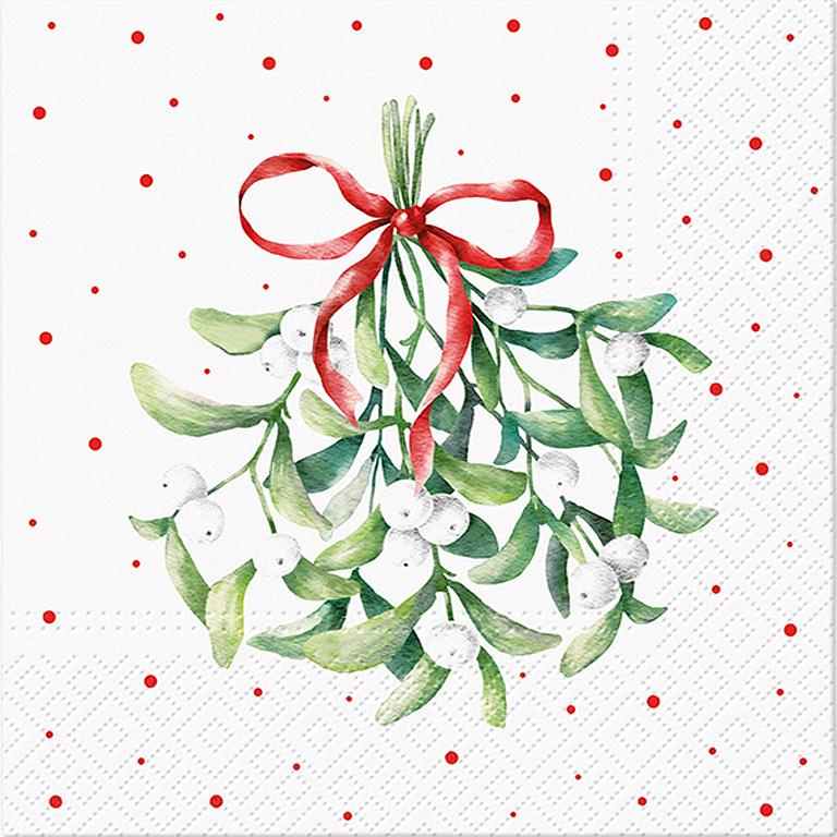 ABBOTT - LG MISTLETOE MAGIC NAPKINS-20PK