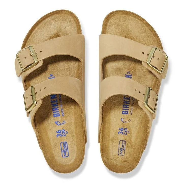 BIRKENSTOCK- ARIZONA SOFT FOOTBED NUBUCK LEATHER SANDAL