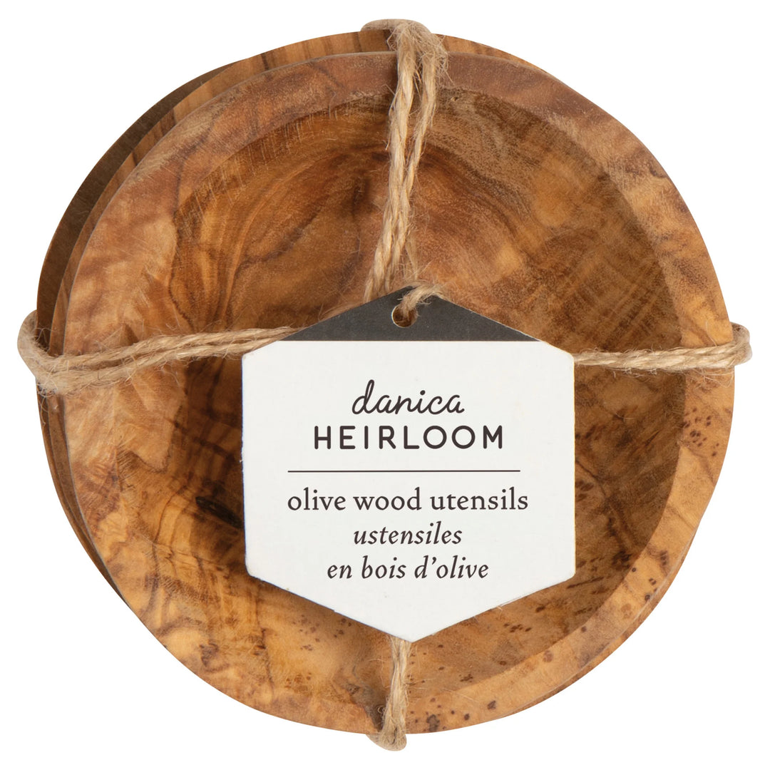 DANICA - SET/4 PINCH BOWL OLIVE WOOD