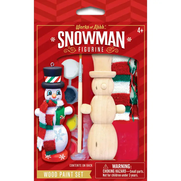 SNOWMAN ORNAMENT WOOD PAINT KIT