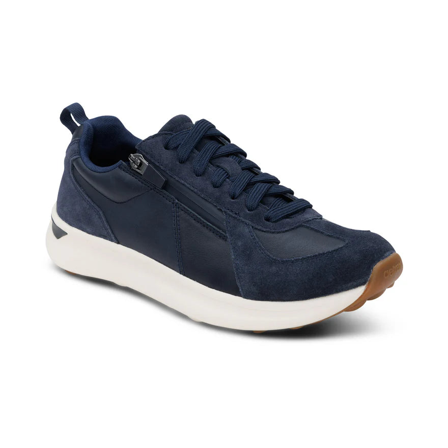 AETREX- WOMEN'S ELISE NAVY ARCH SUPPORT SNEAKER