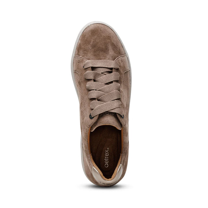 AETREX- WOMEN'S COURTNEY TAUPE LACE-UP SNEAKER