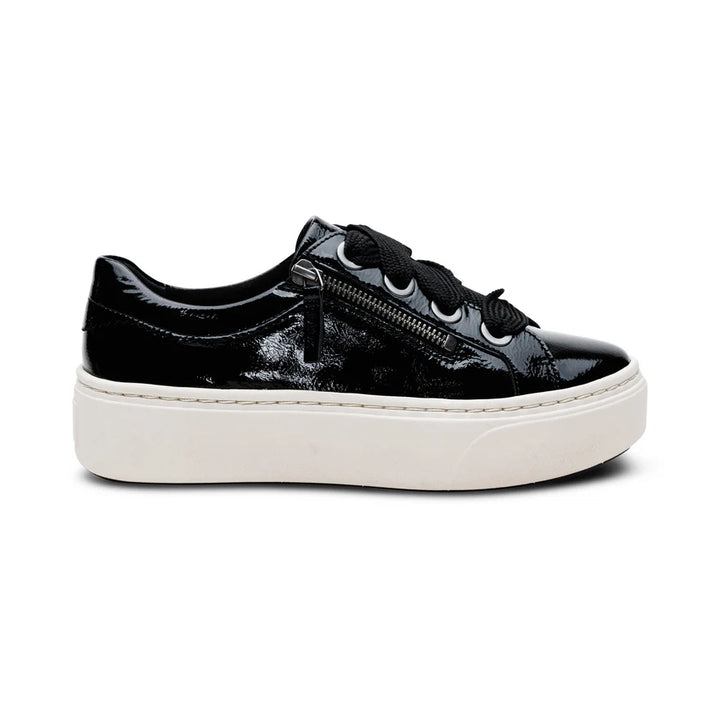 AETREX- WOMEN'S AUBREY ARCH SUPPORT PLATFORM BLACK PATENT SNEAKER