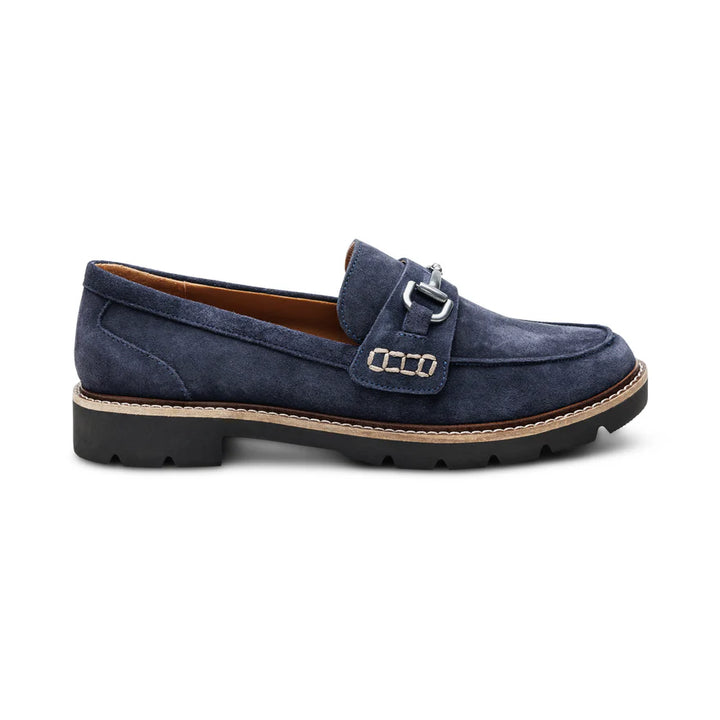AETREX- WOMEN'S COLLETTE ARCH SUPPORT NAVY SUEDE LOAFER