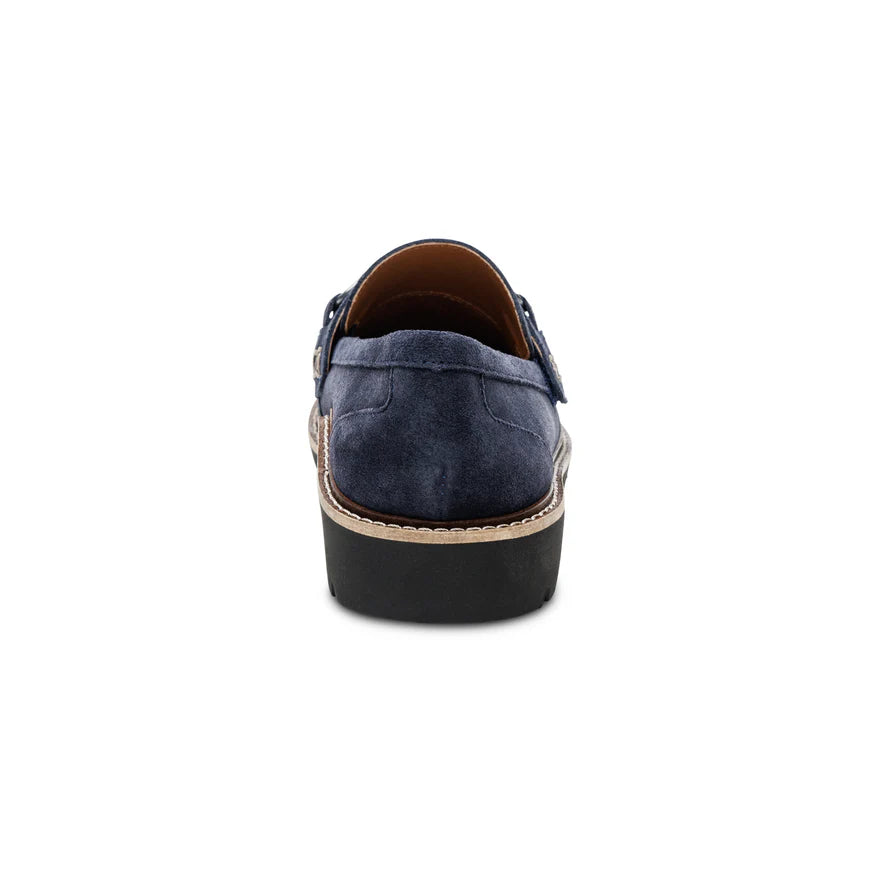 AETREX- WOMEN'S COLLETTE ARCH SUPPORT NAVY SUEDE LOAFER