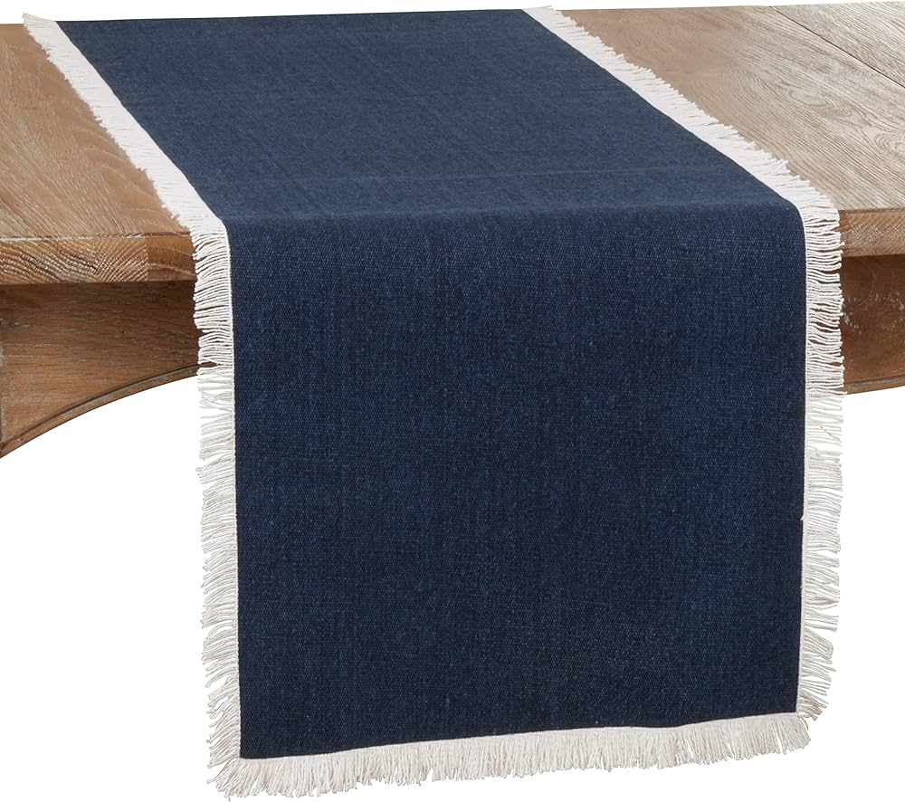 SARO- FRINGE BORDER TABLE RUNNER