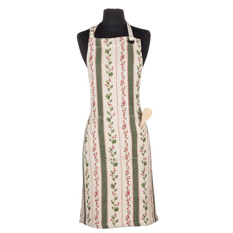 ABBOTT - HOLLYBERRY STRIPES APRON-33"L